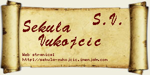 Sekula Vukojčić vizit kartica